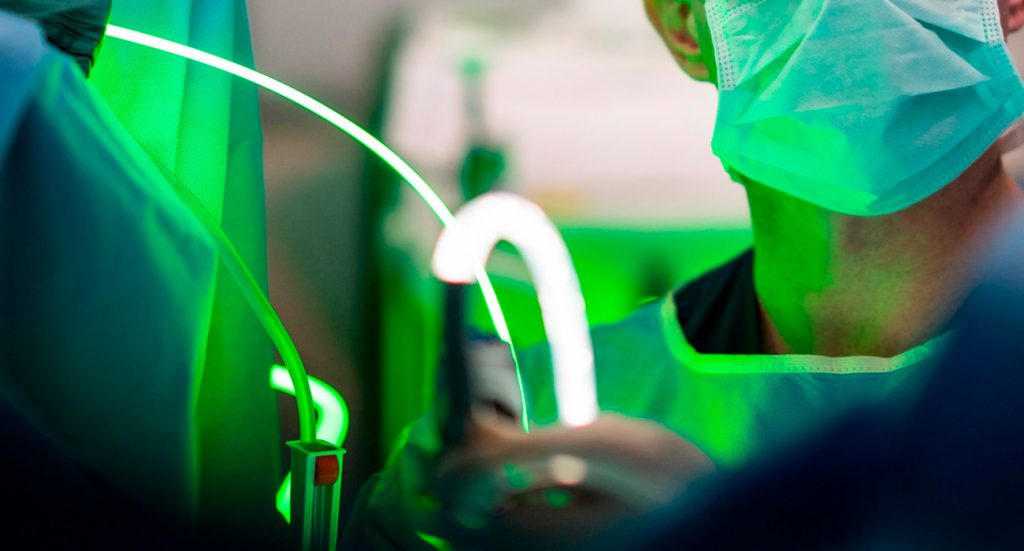 Vaporización de próstata con laser verde